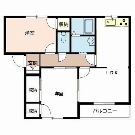 パストラル田寺東Ａの物件間取画像